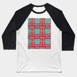 Circles and Square Pattern Baseball T-Shirt